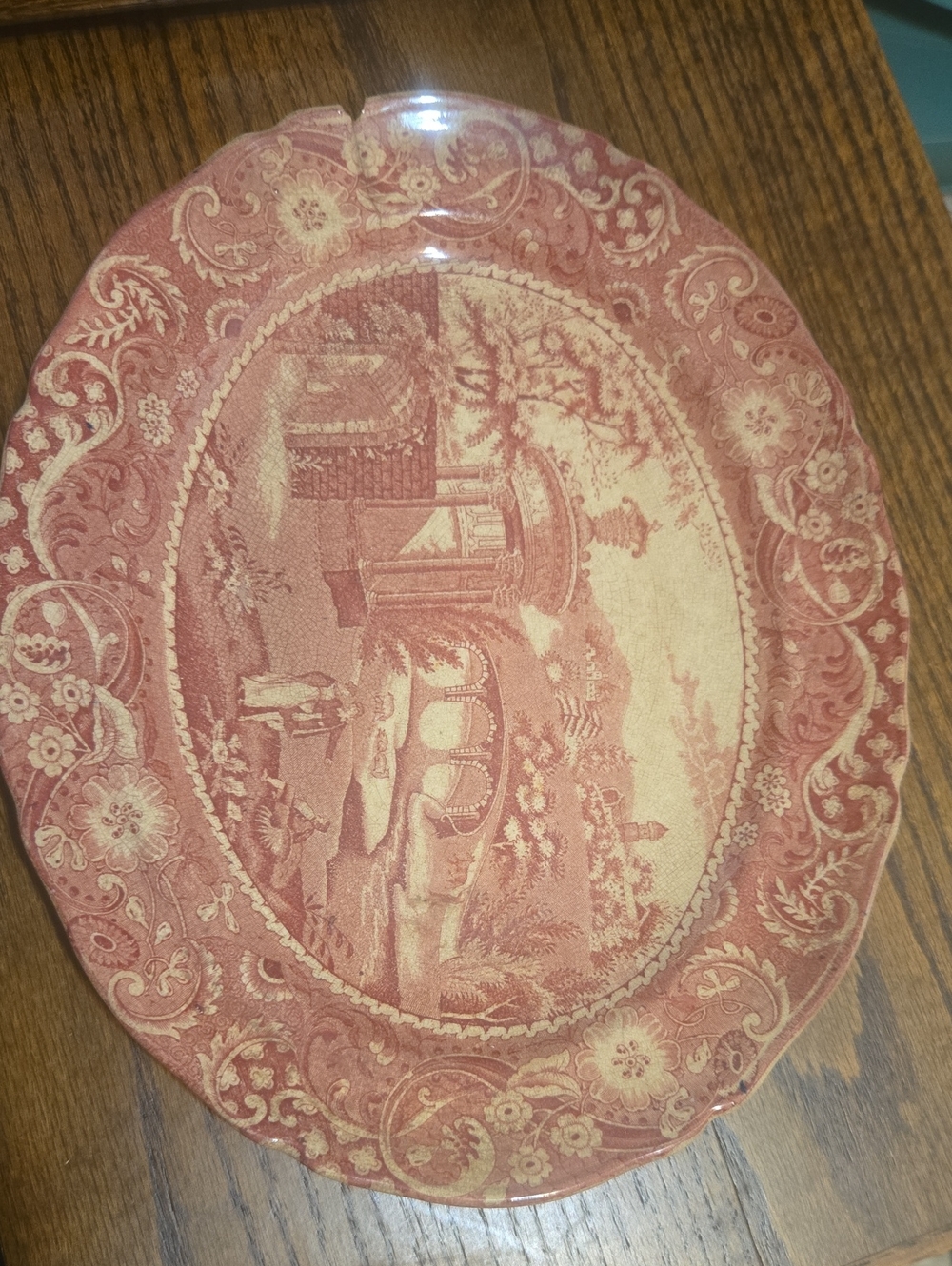 RURAL ENGLAND W R MIDWINTER LTD. 12 IN SERVING PLATTER MADE IN ENGLAND